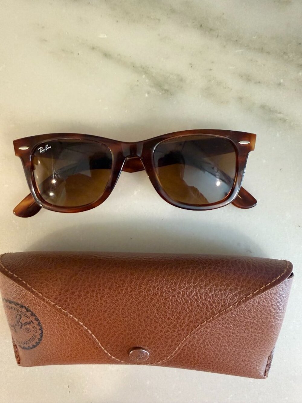 Ray-Ban WAYFARER - RB2140 - Original Wayfarer - Polished Striped Havana